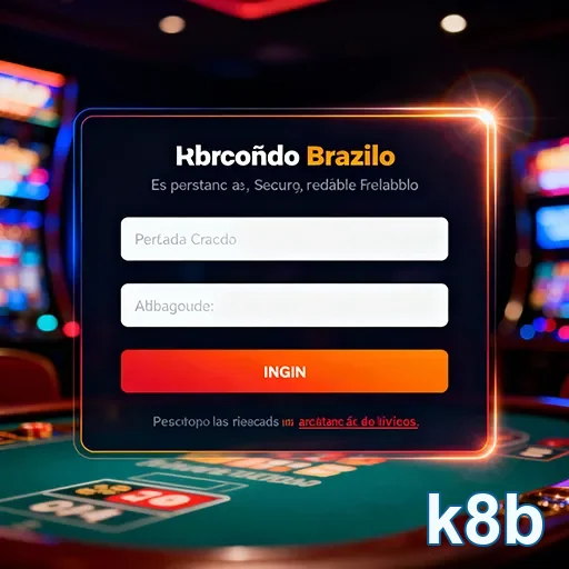 Tela de login segura da k8b no endereço certo