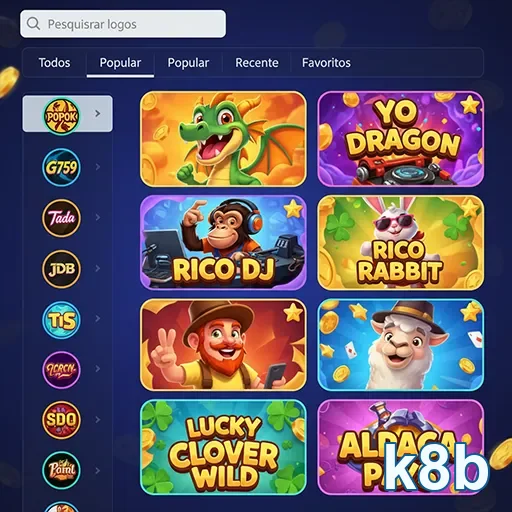 Uso rápido no celular na plataforma k8b