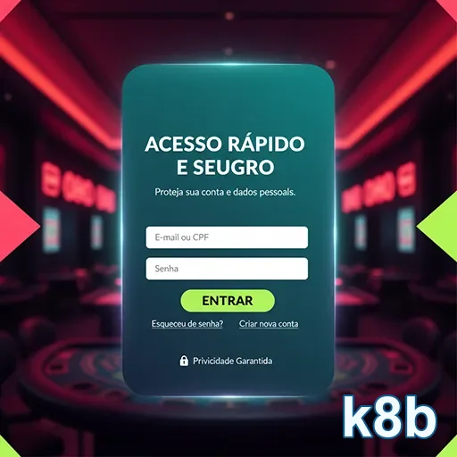 Acesso móvel rápido à plataforma k8b